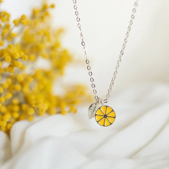 Summer Lemon Necklace (S925) - Only 1 left! - Picture 5 of 6